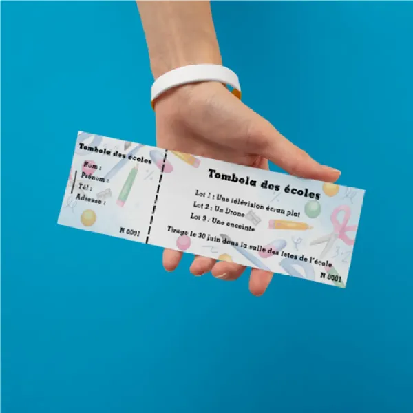 Tickets d'entrées couleur