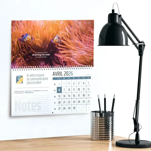 Calendrier mural 33x32 cm