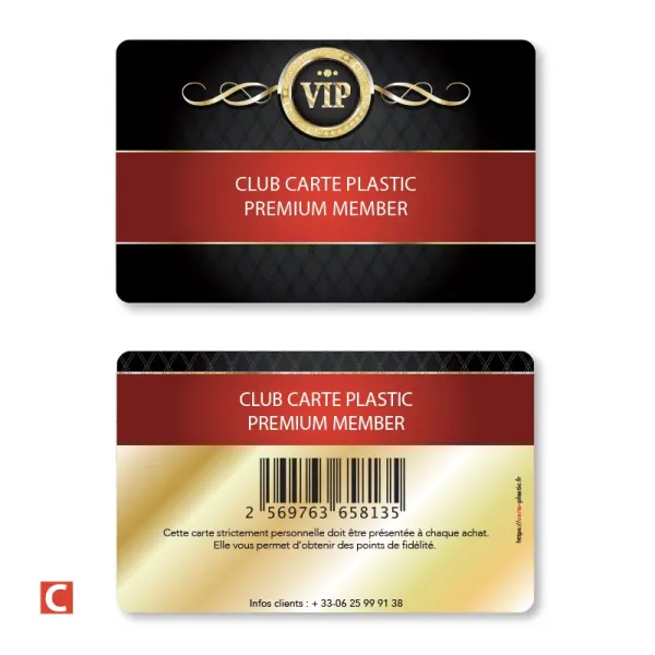 Carte de membre vip personnalisée