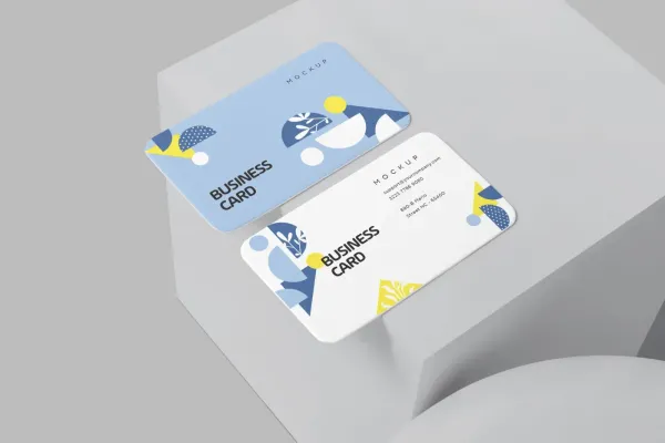 Cartes de visite aux coins arrondis