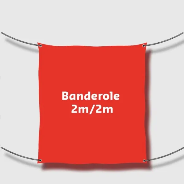 Banderole format 2x2 m