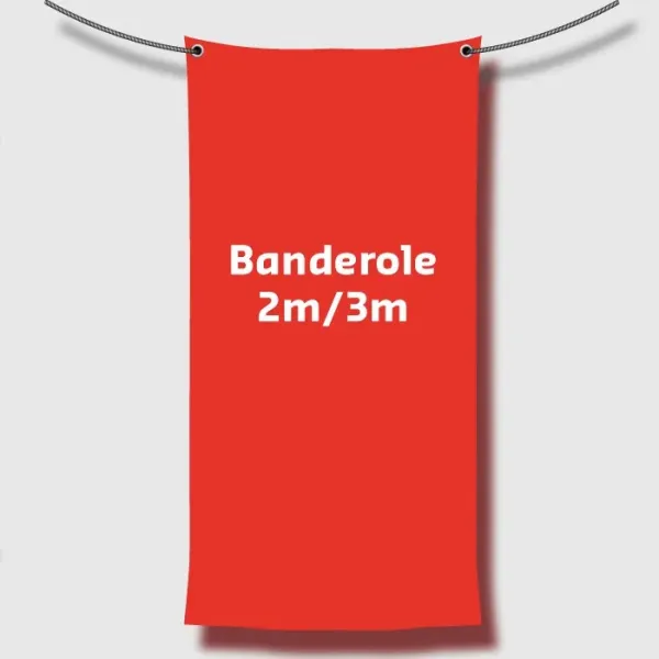 Banderole format 2x3 m