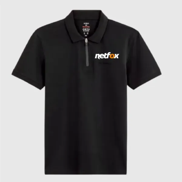 Polo piqué noir