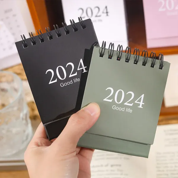 Mini Calendrier de Bureau à Spirale