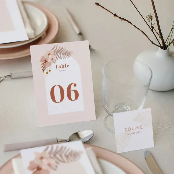 Numéro de table - Boho dreams