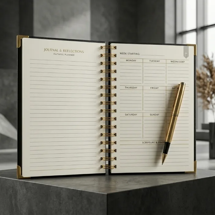 Agenda Premium à spirale doré - vue 2