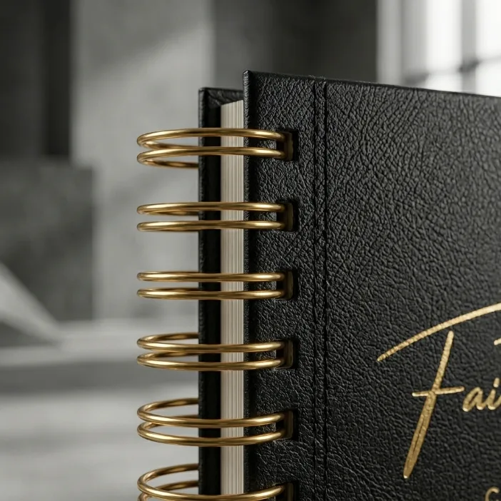 Agenda Premium à spirale doré - vue 3