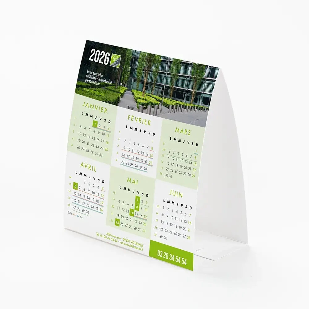 calendrier chevalet souple-recto verso - vue 3