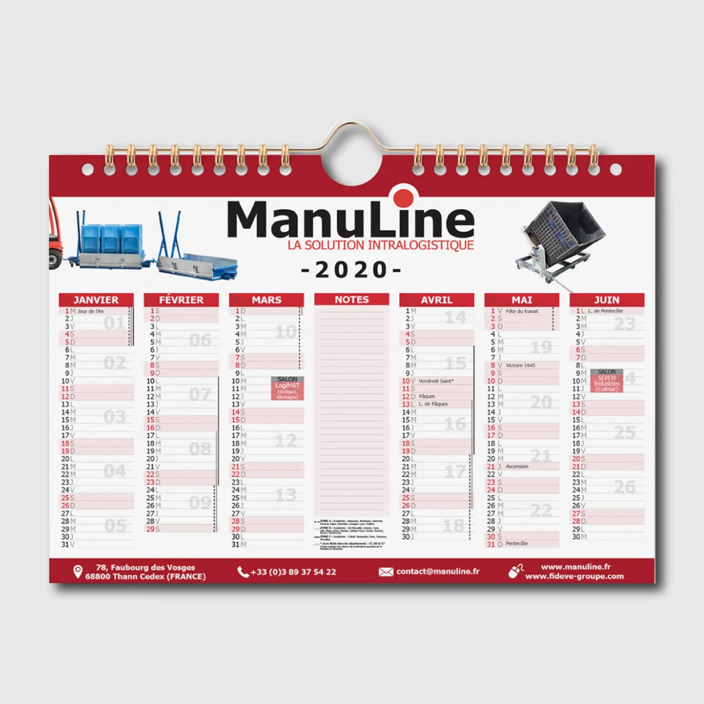 Impression Calendrier Mural A3-7 feuillets
