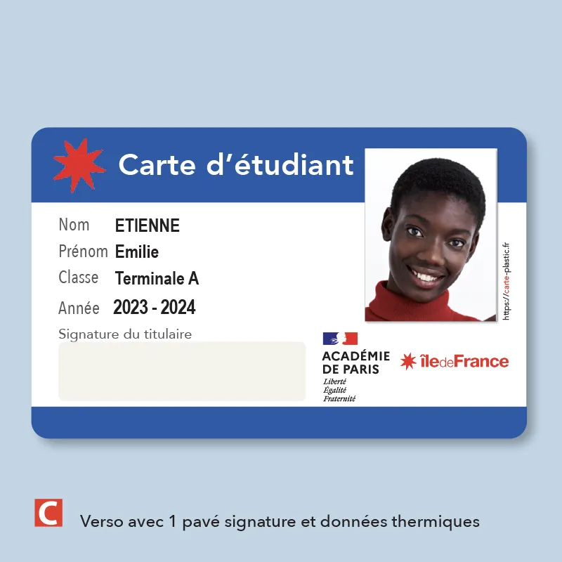 Impression Cartes PVC  école Primaire & Collège