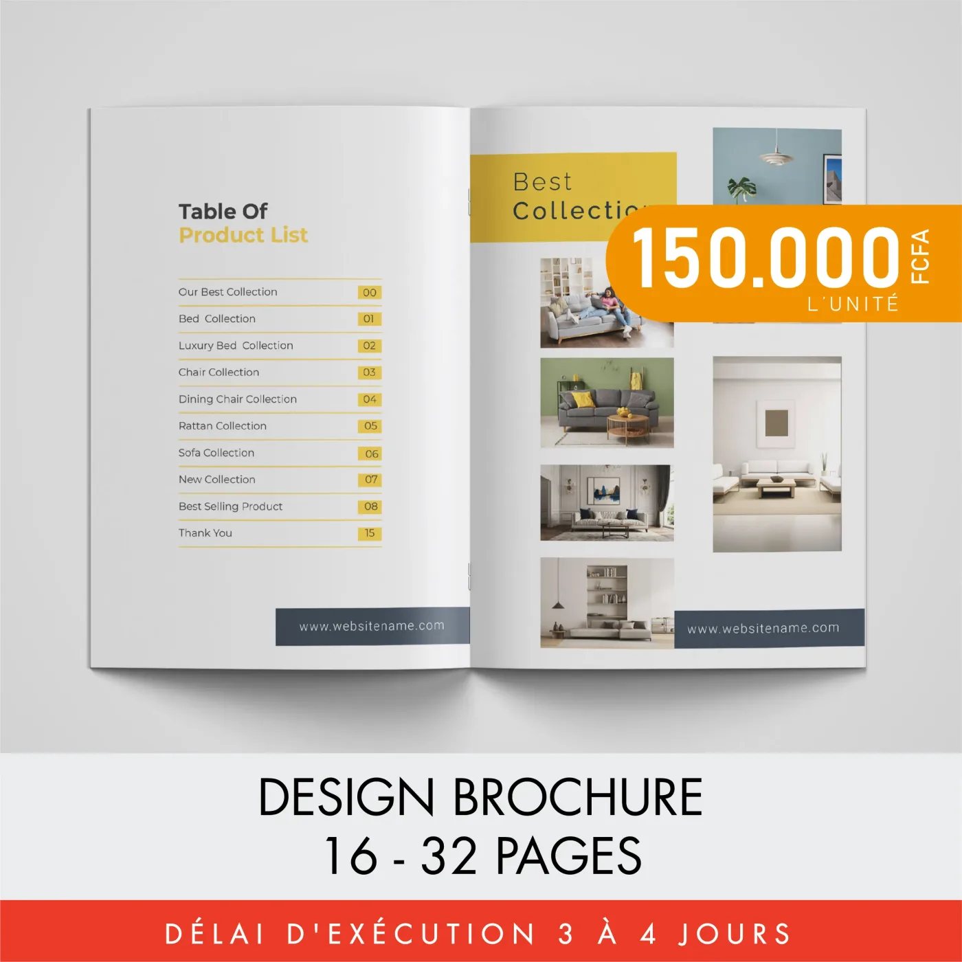 Design brochure 16 à 32 pages