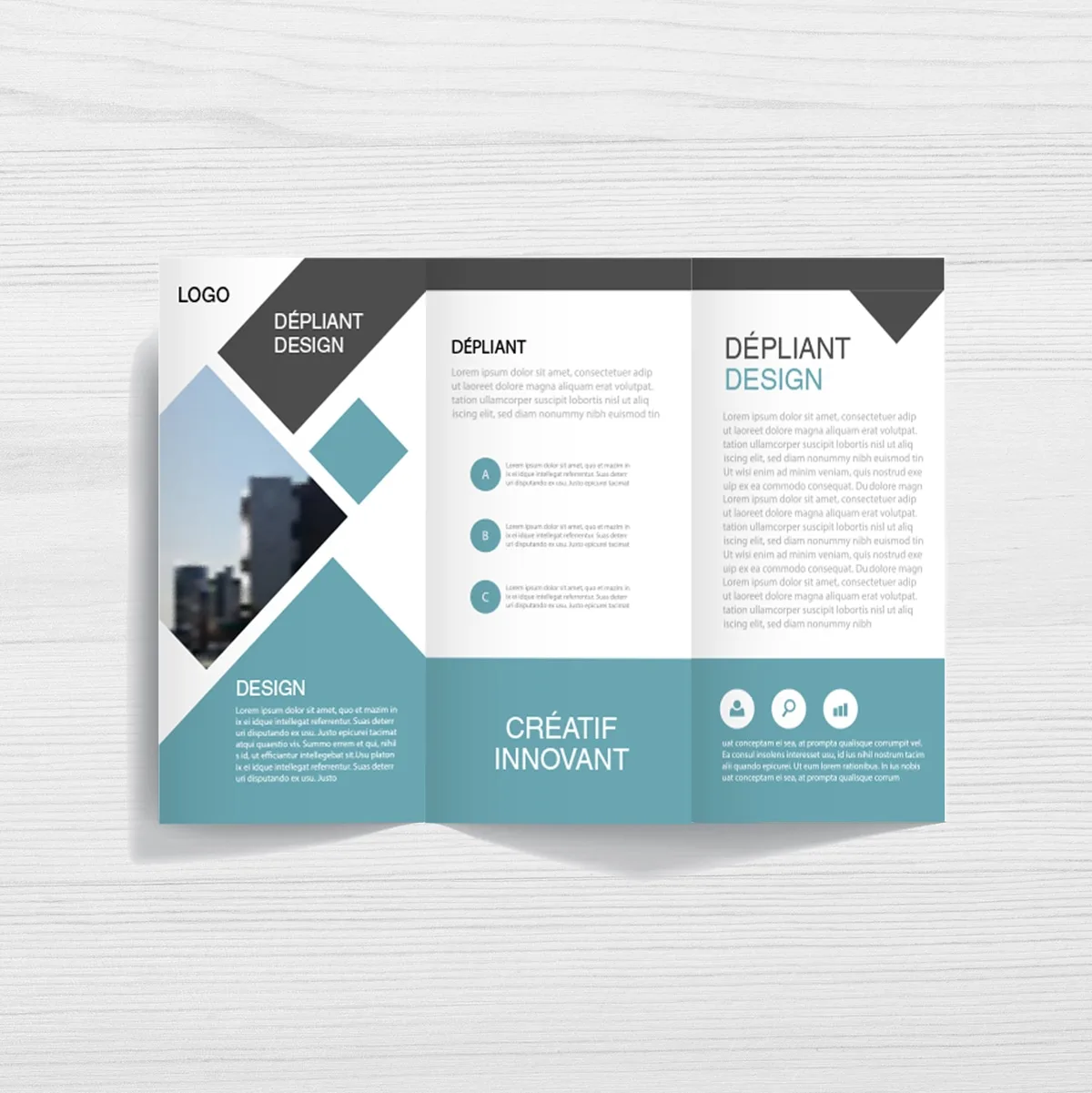 Design dépliant A4 à 3 volets - vue 2