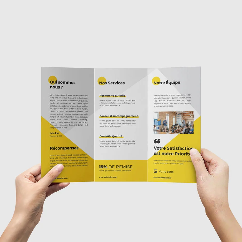 Design dépliant A4 à 3 volets - vue 3