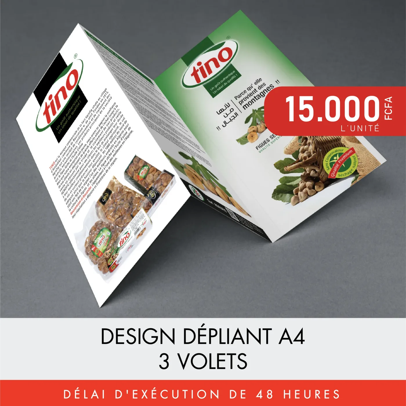 Design dépliant A4 à 3 volets
