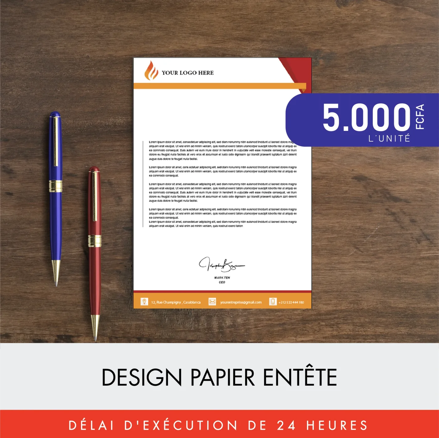 Design papier entete