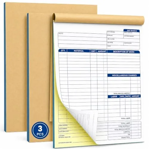 Impression Carnet de Bon de caisse A4-2 feuillets