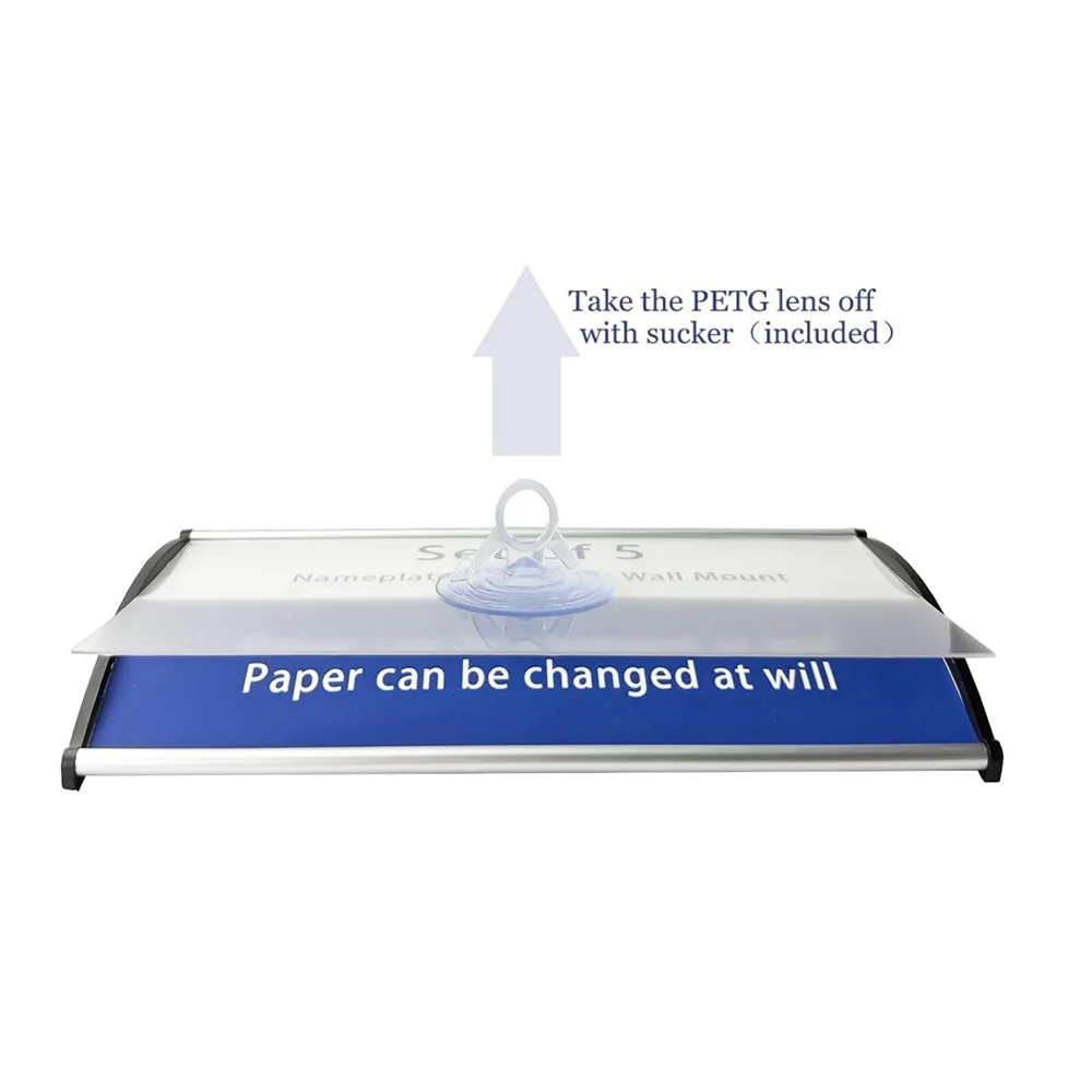 Plaque de porte-avec insertion papier - vue 2