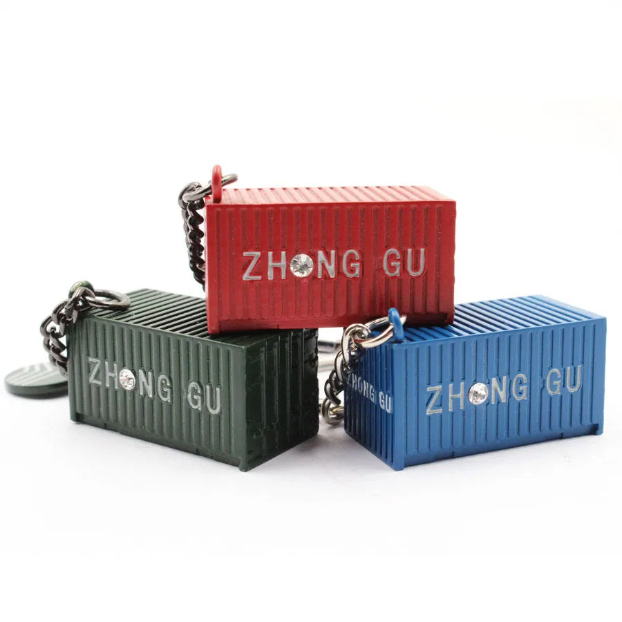 Porte-clés modèle conteneur 3D de couleur