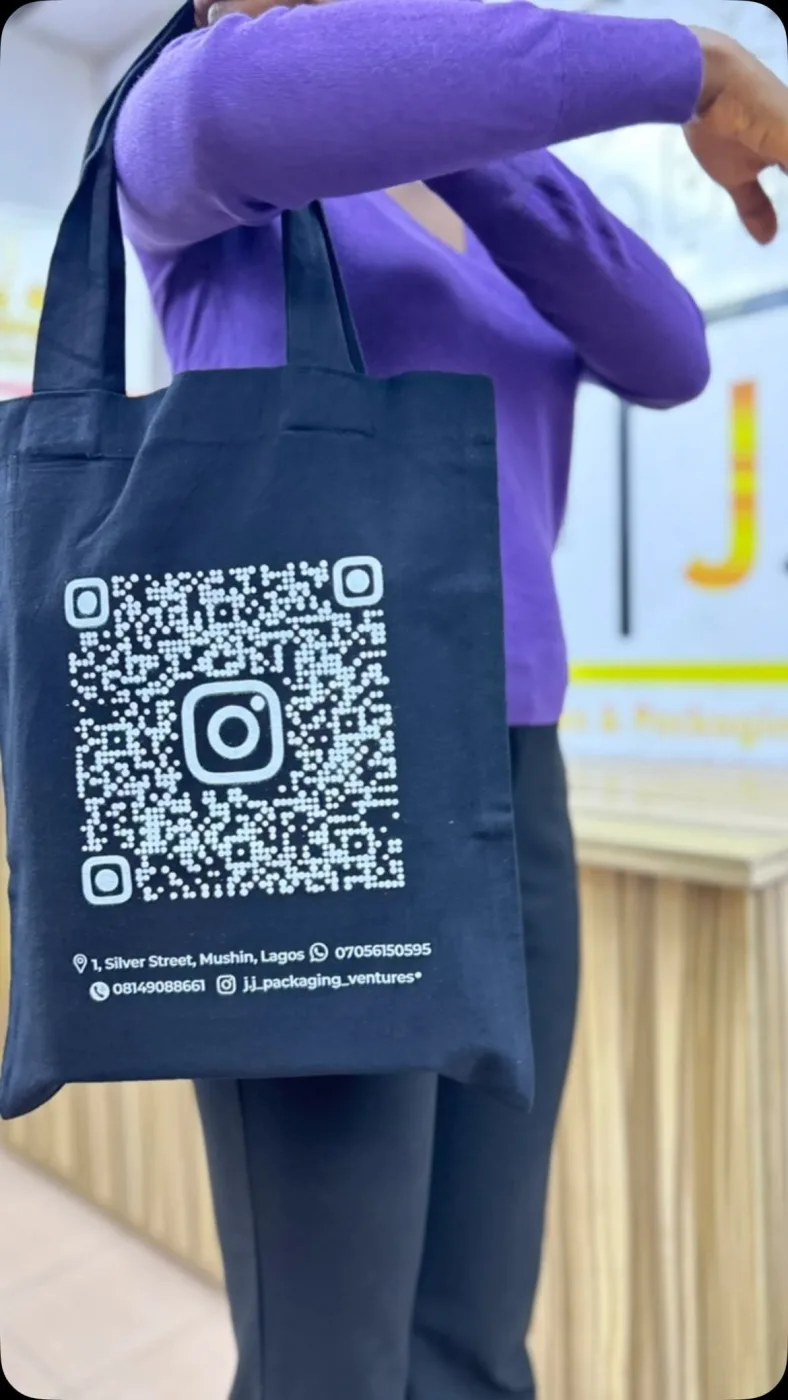 Sacs en toile personnalisés-NOIR - vue 2