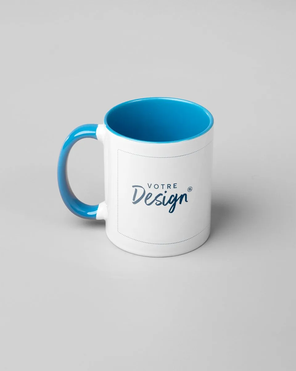 Tasse Bicolore avec Logo - vue 3